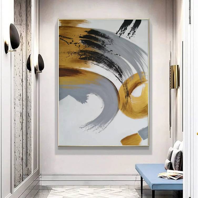 You Black Dining Modern Abstract Canvas Artwork GJ7UE wall art